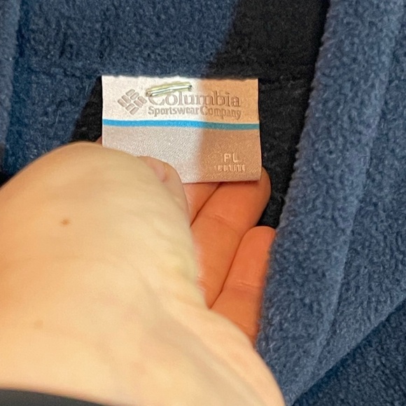 Columbia Blue Fleece Jacket Full-Zip Classic Fit - Picture 4 of 9